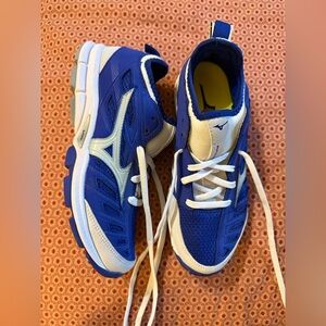 Mizuno Blue and White Athletic Shoes Softball
